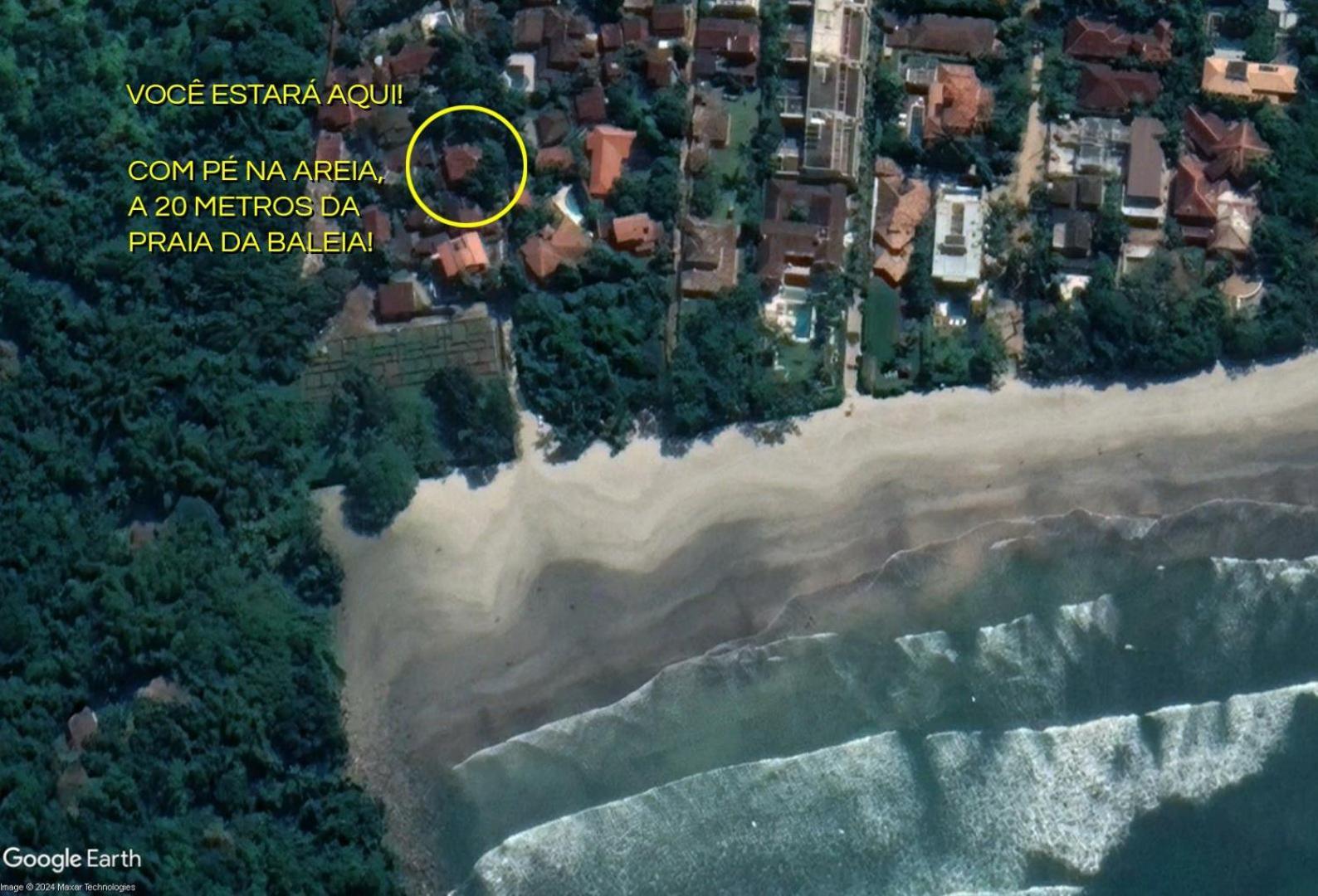 Casa Dos Passaros Na Areia A 20M Da Praia Da Baleia Com 3 Suites E 1 Dorm, Com Ar Condicionado, Wifi, Smart Tv, Cozinha Completa E Churrasqueira 상세바스티앙 외부 사진