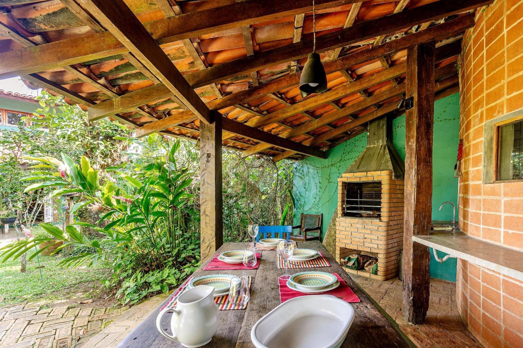 Casa Dos Passaros Na Areia A 20M Da Praia Da Baleia Com 3 Suites E 1 Dorm, Com Ar Condicionado, Wifi, Smart Tv, Cozinha Completa E Churrasqueira 상세바스티앙 외부 사진